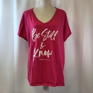LAT Apparel “Be Still & Know” Psalm 46:10 Short Sleeve T-shirt Size 3x (22/24)